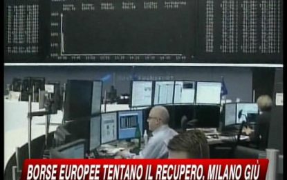 Le Borse europee tentano il recupero, in rosso solo Milano