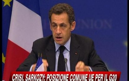 Consiglio Ue, Sarkozy fiducioso: Posizione comune per il G20
