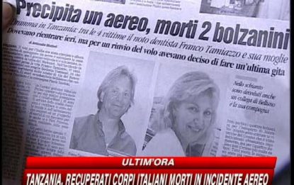 Tanzania, recuperati i corpi dei turisti italiani