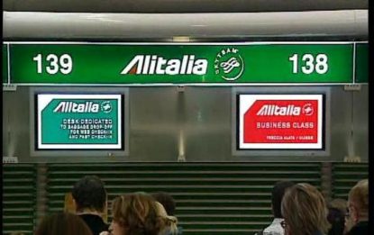 Alitalia, caos e proteste