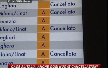 Alitalia, oltre 50 voli cancellati a Fiumicino