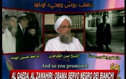 Al Zawahiri contro Obama: "Negro filoisraeliano"