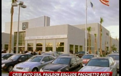 Crisi auto Usa, Paulson esclude pacchetto aiuti