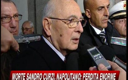 Curzi, Napolitano: Sono addolorato, perdo un amico
