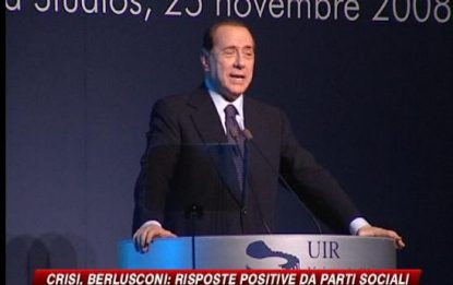 Berlusconi: con l'ottimismo si esce dalla crisi