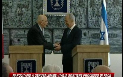 Napolitano: "Condanniamo i proclami anti-Israele"