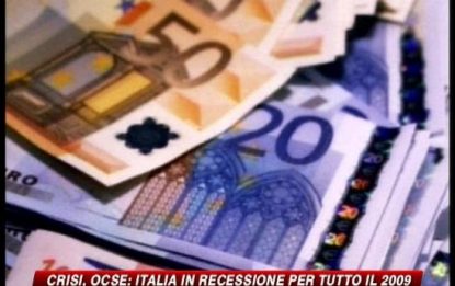 Ocse: Italia in recessione per tutto il 2009
