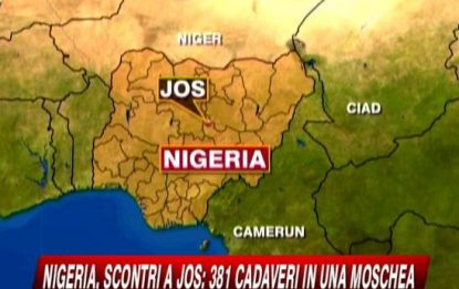 Nigeria, scontri a Jos: 381 morti in una moschea