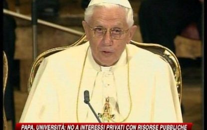 Univesità, Benedetto XVI: per riforma serve nuova coscienza