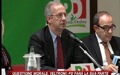 Veltroni: "Sulla questione morale il Pd farà la sua parte"