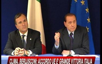 Ue, accordo sul clima. Berlusconi: un successo italiano