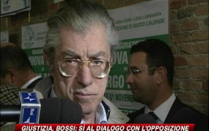 Giustizia, Bossi: "Sì al dialogo con l'opposizione"