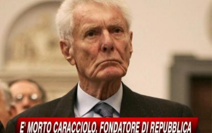 Morto l'editore Carlo Caracciolo, fondò "La Repubblica"