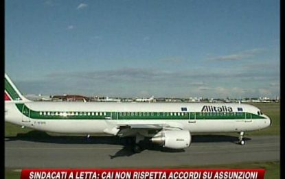 Alitalia, sindacati a Letta: Cai non rispetta gli accordi