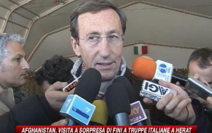 Fini in Afghanistan promette: Italia manterrà gli impegni