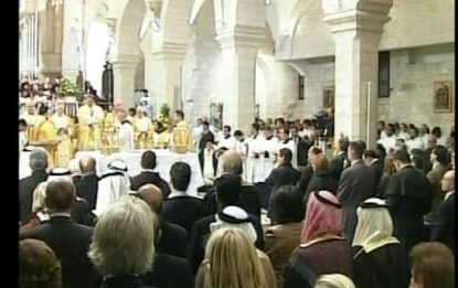 A Betlemme la solenne messa nella Basilica della Natività