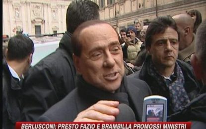 Berlusconi: "Presto Fazio e Brambilla prossimi ministri"