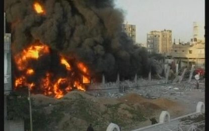 Gaza, colpito il ministero dell'Interno palestinese