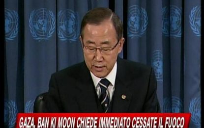 Gaza, Ban Ki Moon chiede immediato cessate il fuoco