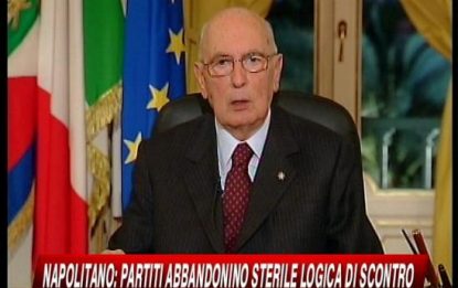 Napolitano sprona l'Italia. Consensi bipartisan all'appello
