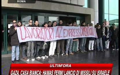 Alitalia, sit-in di protesta dei lavoratori