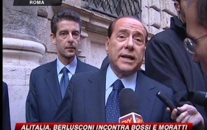 Berlusconi incontra Bossi, Moratti e vertici Alitalia