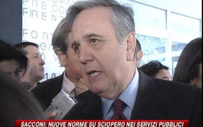 Alitalia, Sacconi: "Nuove norme sugli scioperi"