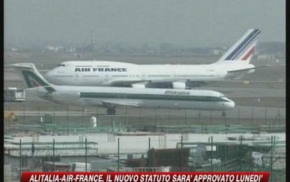 Alitalia-Air France, lunedì il nuovo statuto
