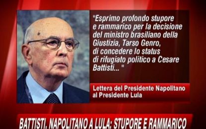 Battisti, Napolitano a Lula: "Stupore e rammarico"