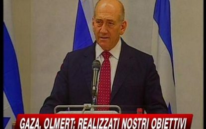 Gaza, Olmert annuncia la tregua