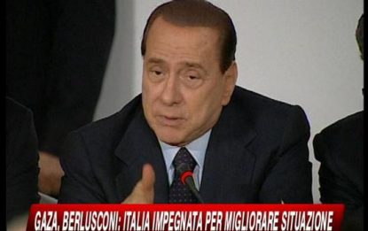 Gaza, Berlusconi: "Italia pronta a un grande sforzo"
