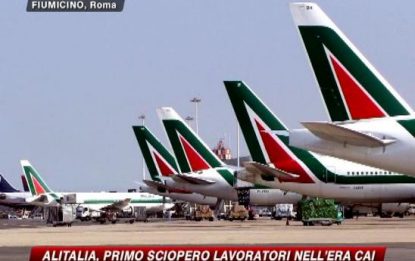 Alitalia, primo sciopero dell'era Cai