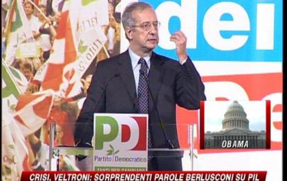 Crisi, Veltroni: "Sorprendenti le parole di Berlusconi"