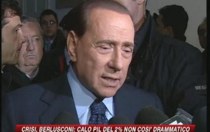 Il calo del Pil non preoccupa Berlusconi