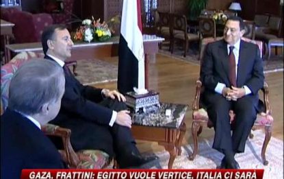 Gaza, Frattini: L'Egitto vuole un vertice, l'Italia ci sarà