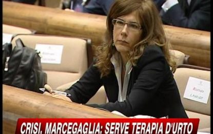 Crisi, Marcegaglia: "Serve terapia d'urto"