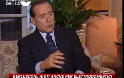 Berlusconi: aiuti rilevanti per auto e elettrodomestici