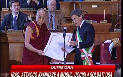 Il Dalai Lama cittadino è onorario di Roma