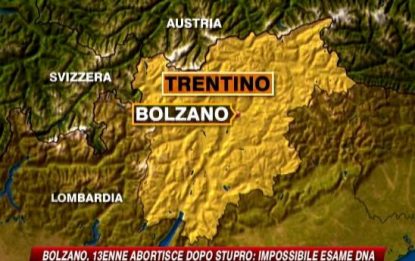 Bolzano, 13enne abortisce dopo stupro