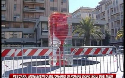 Pescara, cede dopo due soli mesi la fontana di Toyo Ito