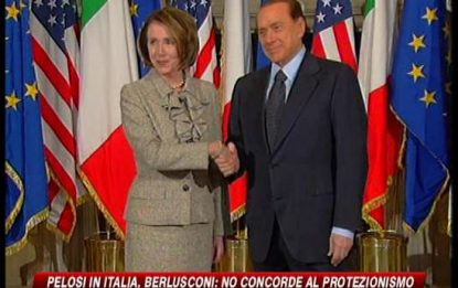 Berlusconi e Pelosi: "No al protezionismo"