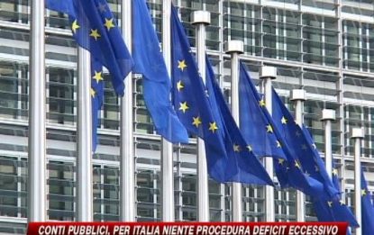 Conti pubblici, per Italia niente procedura dall'Ue