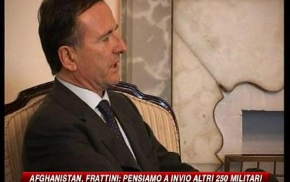 Frattini: "Rinforzi in Afghanistan"