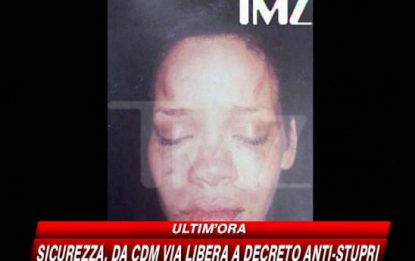 Il volto di Rihanna dopo l'aggressione del fidanzato