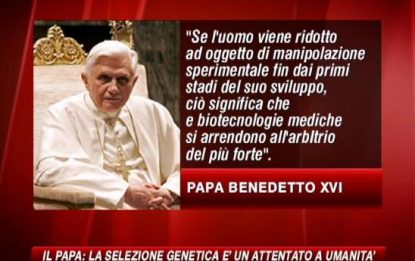 Papa: la selezione genetica è un attentato all'umanità