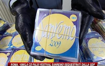 Sequestrati 10mila cd falsi del festival di Sanremo