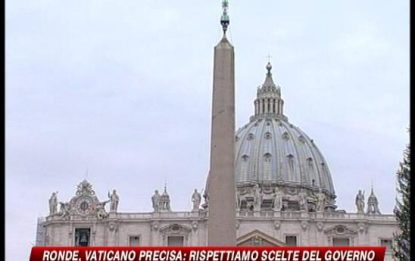 Ronde, Vaticano: "Rispettiamo le scelte del governo"