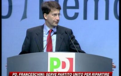 Pd, Franceschini: "Serve partito unito per ripartire"