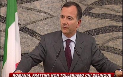 Frattini: "Non tolleriamo chi delinque"