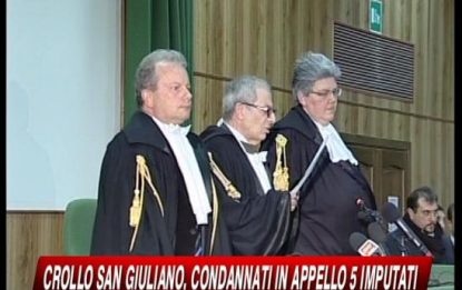Crollo San Giuliano, cinque condanne in appello
